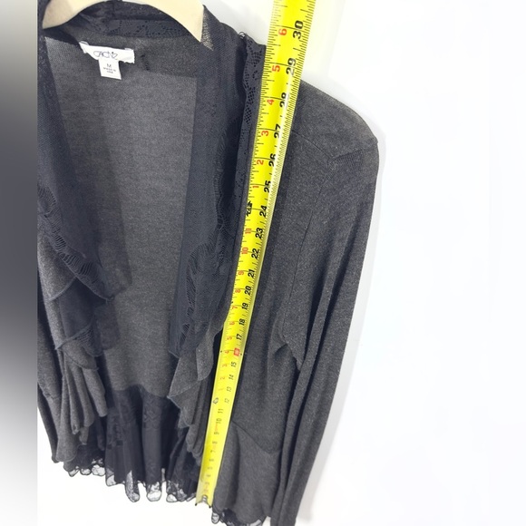 Vintage Cache Open Front Lace Drape Cardigan Womens Size M Gray Whimsigoth Fairy - Picture 8 of 10